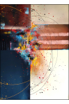 SPECTRUM IV 140x100 cm ABSTRAKCYJNY OBRAZ NAMALOWANY NA PŁÓTNIE